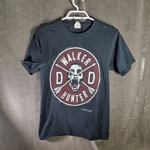 The Walking Dead "Walker Hunter" Double Sided Black Graphic Tee VG S